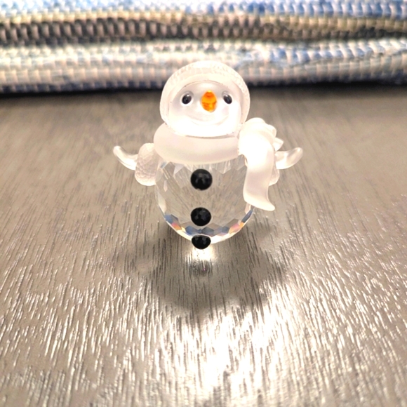 SWAROVSKI CRYSTAL SNOWMAN 250229 RETIRED RARE No Box - Picture 6 of 12